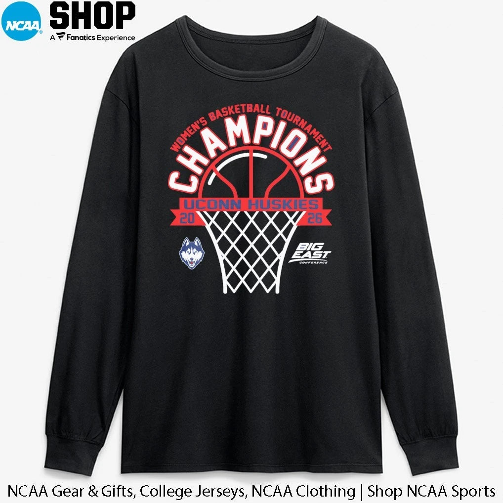 UConn Huskies 2026 Big East Women’s Basketball Tournament Champions T-Shirt