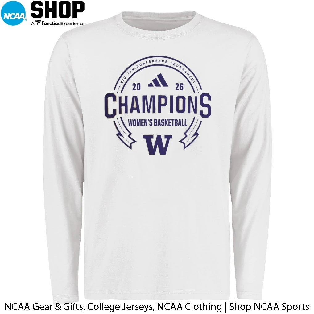 Washington Huskies 2026 Women’s Basketball Big Ten Champions T-Shirt