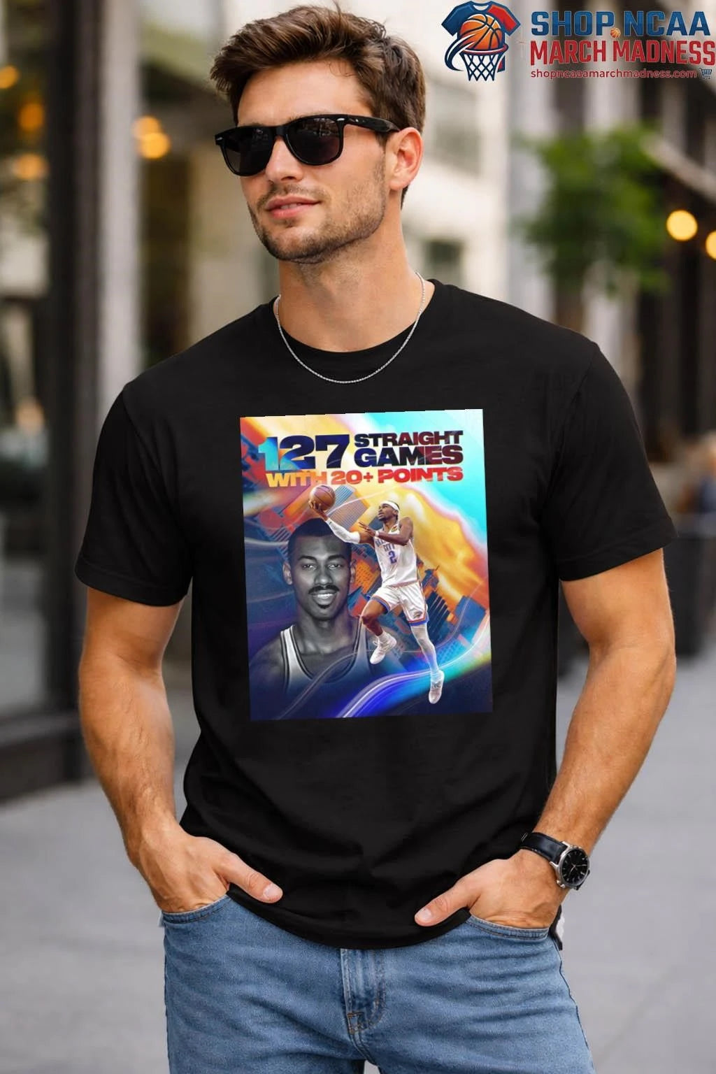 127 Straight game 20+ Points Streak Of All Time T-Shirt