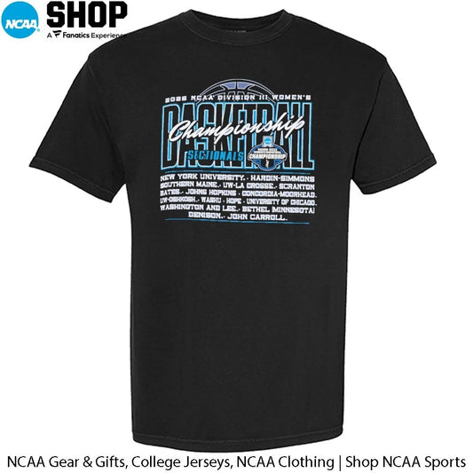 16 Teams 2026 NCAA Division III Women’s Basketball Championship Sectionals T-Shirt