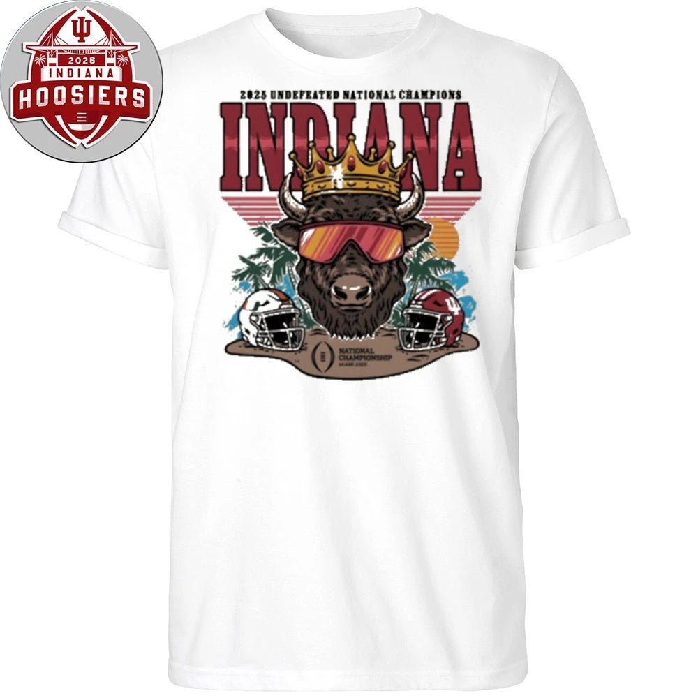 2025 Undefeated National Champions Indiana Mascot And Helmet T-Shirt