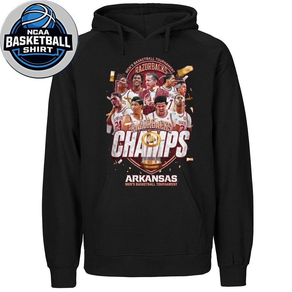 2026 Men’s Basketball Tournament Champs Arkansas Razorbacks T-Shirt