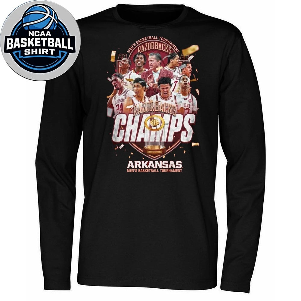 2026 Men’s Basketball Tournament Champs Arkansas Razorbacks T-Shirt