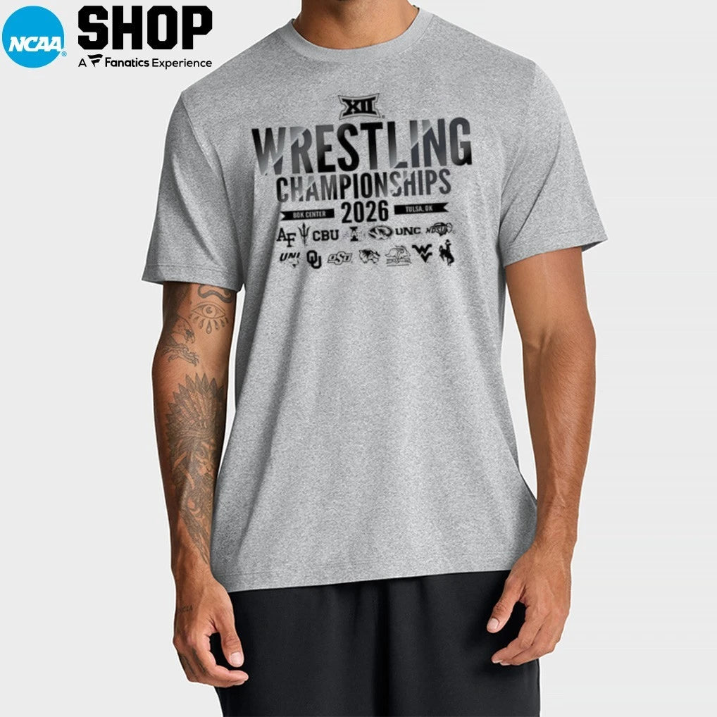2026 Big 12 Wrestling Championships Box Center Tulsa Ok T-Shirt