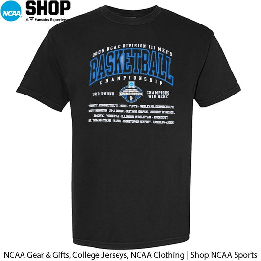 2026 NCAA Division III Men’s Basketball Championship 3rd Champions Win Here 16 Teams T-Shirt