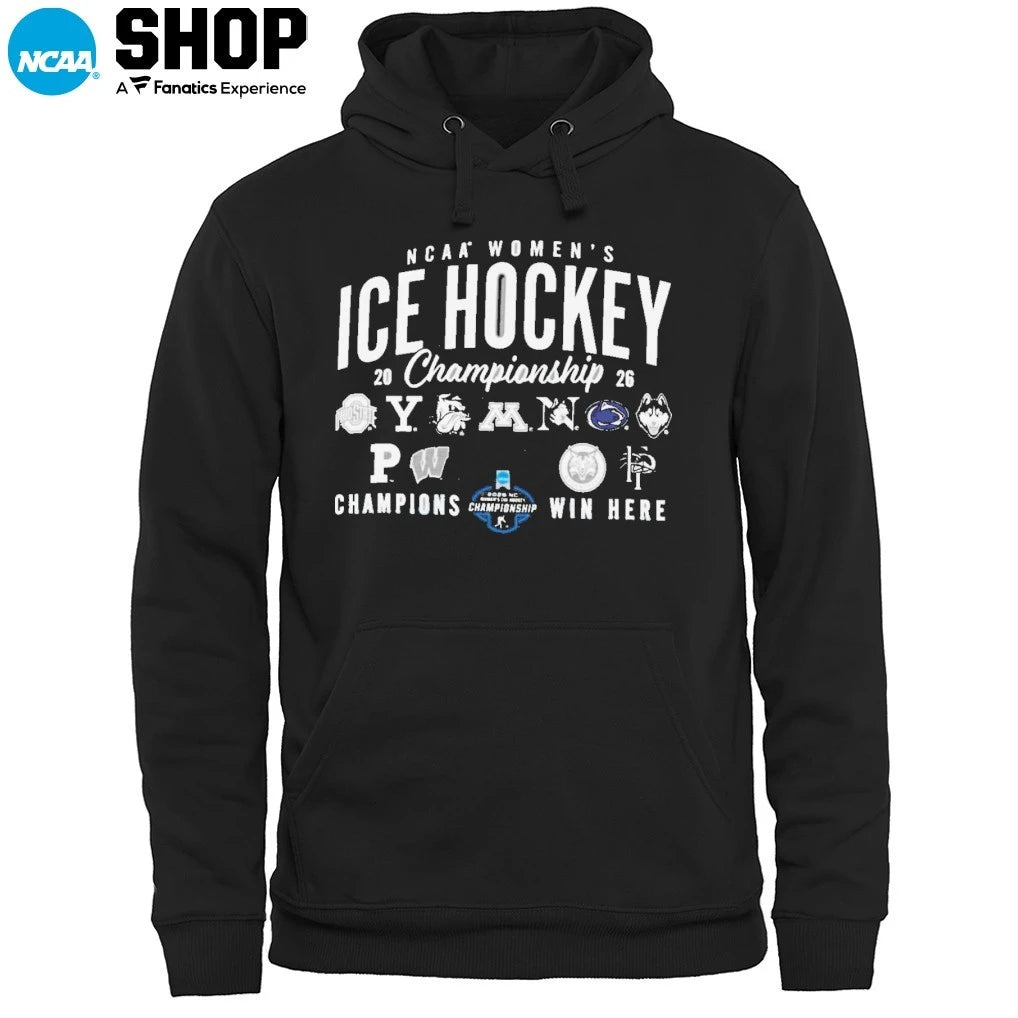 2026 NCAA Women’s Ice Hockey Championship 11 Teams Champion Win Here T-Shirt