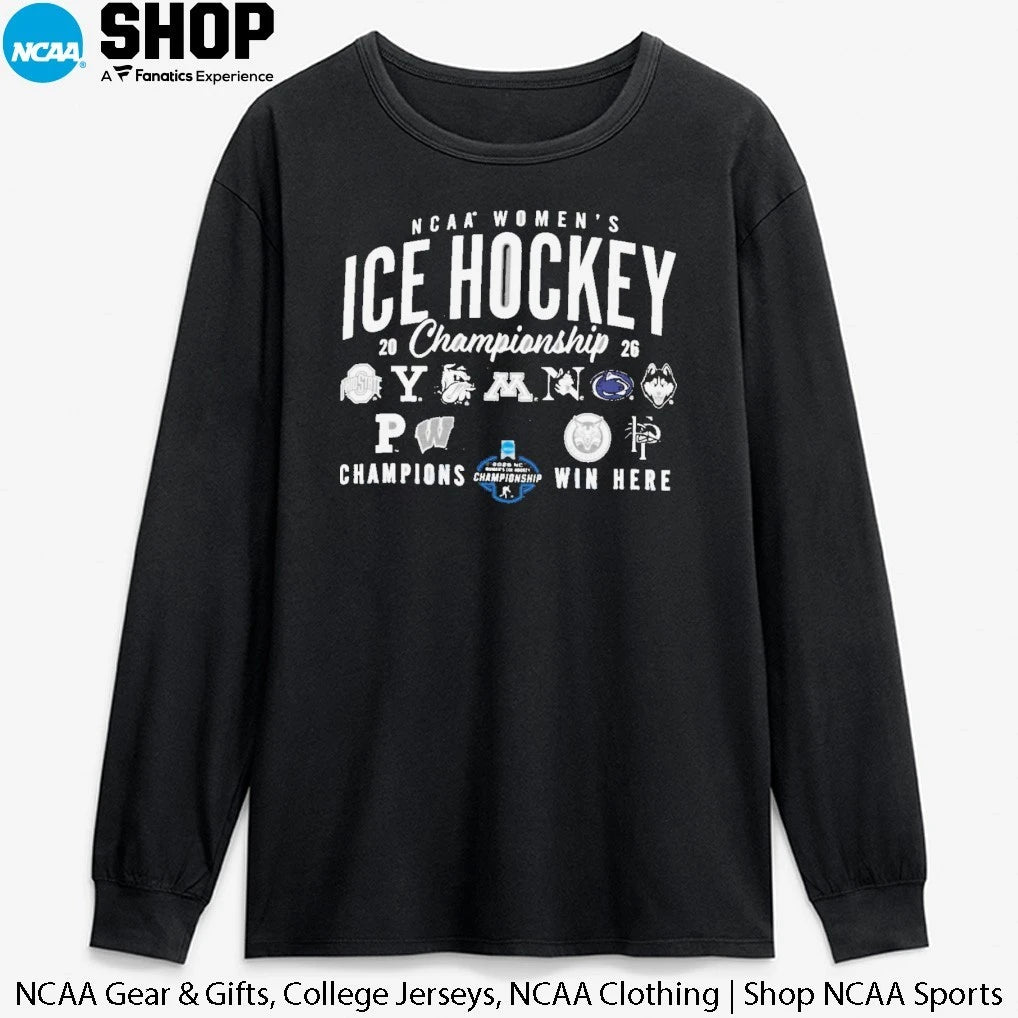 2026 NCAA Women’s Ice Hockey Championship 11 Teams Champion Win Here T-Shirt
