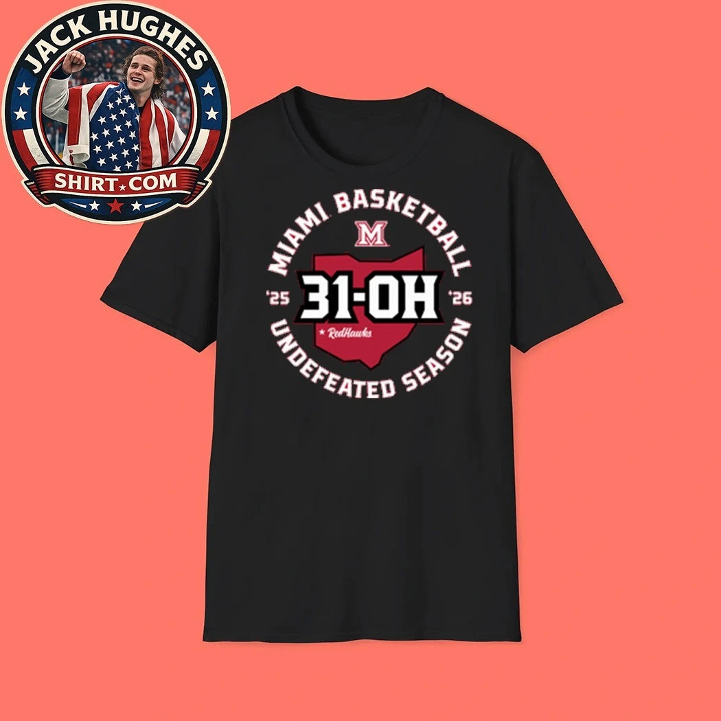 31-OH Miami University Undefeated RedHawks Season Map Shirt