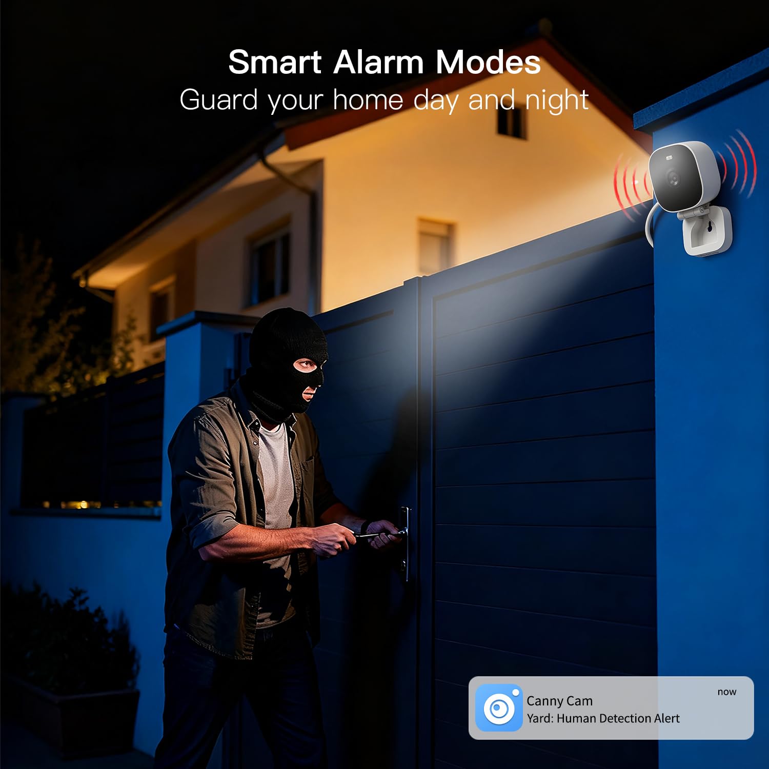VIMTAG 2.5K Cameras for Home Security Outdoor/Indoor, Color Night Vision Security Camera for Baby/Pet/Dog/Nanny, Light/Siren, Motion Detection, 2-Way Audio, Work with Alexa, Cloud/Card Storage, 2Pcs