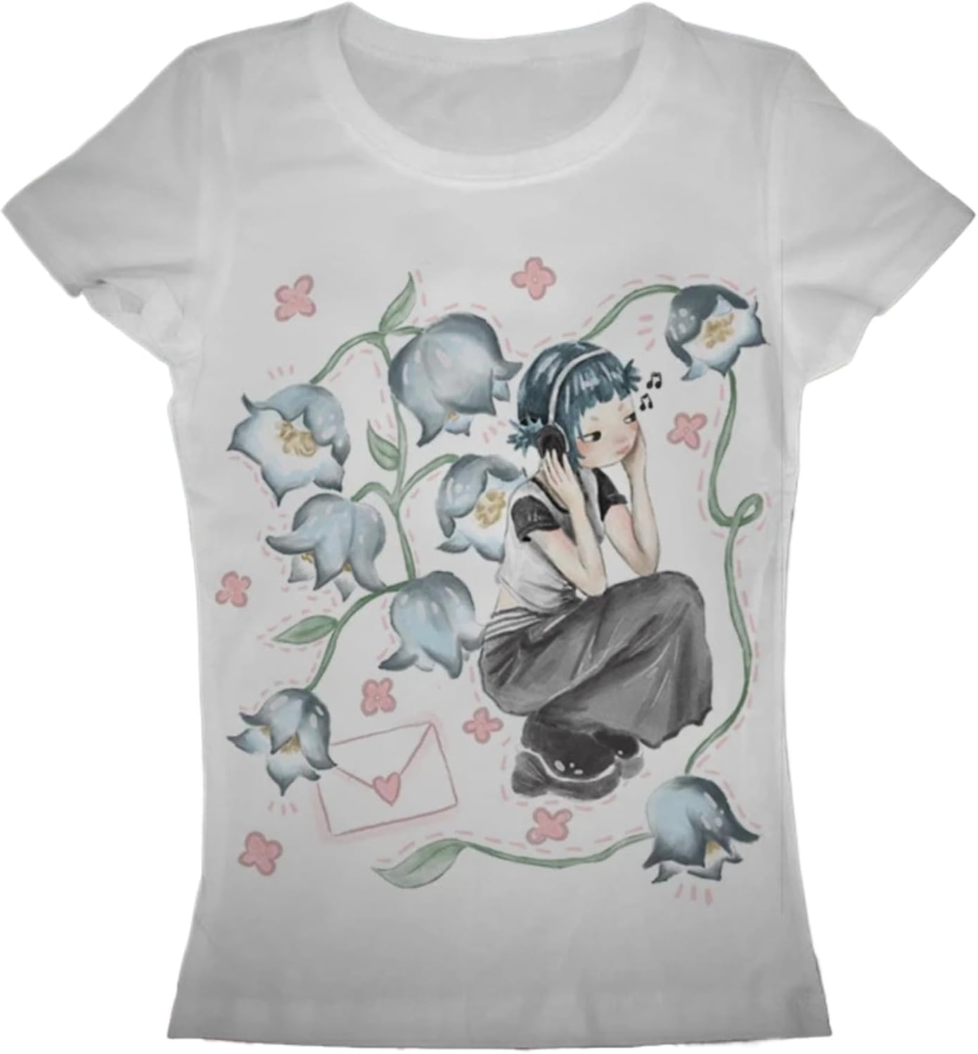 Y2k Graphic Baby Tee Women Grunge Emo Clothes Cute Aesthetic Crop Tops Alt Shirts
