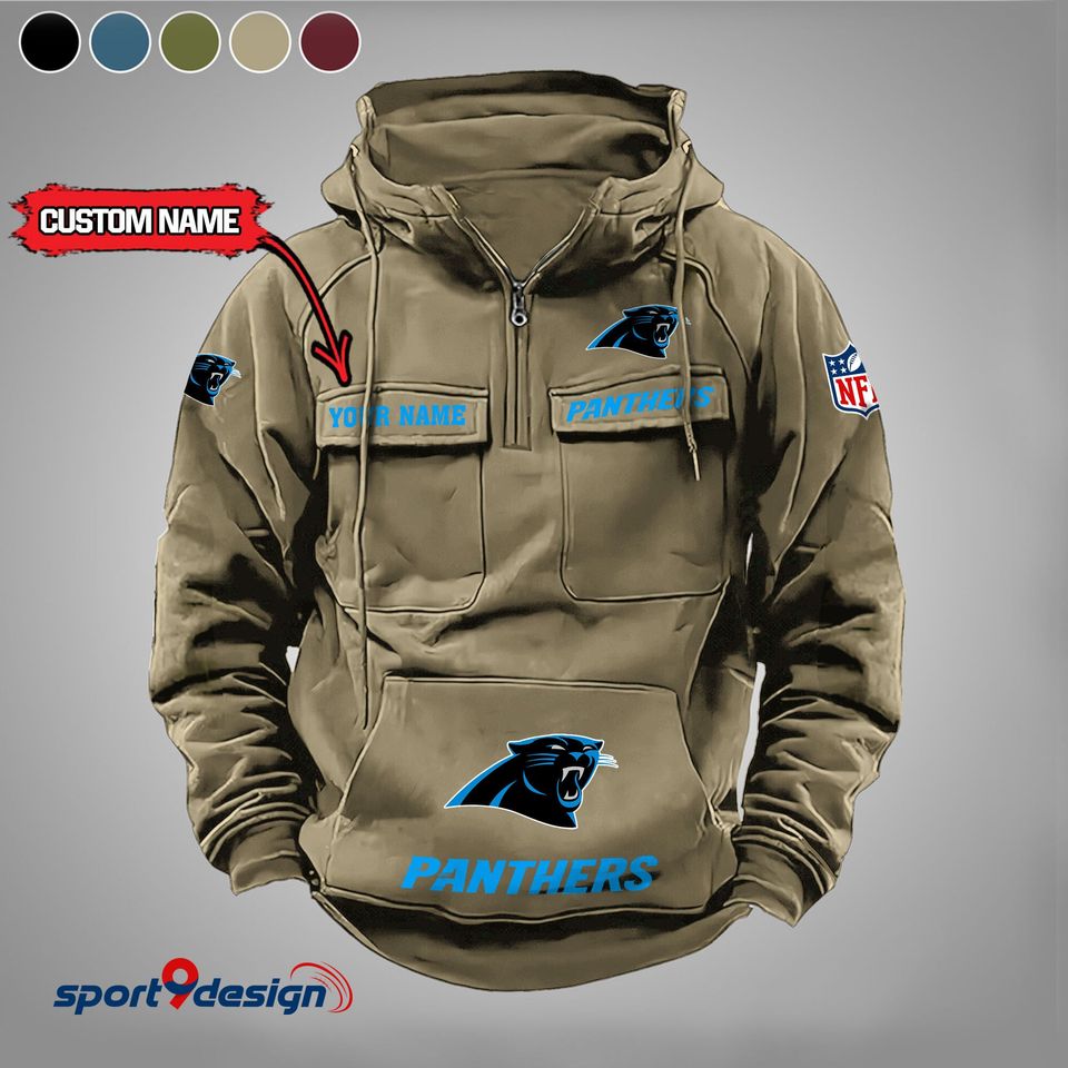 Carolina Panthers Custom Cargo Hoodie, Gift For Fan