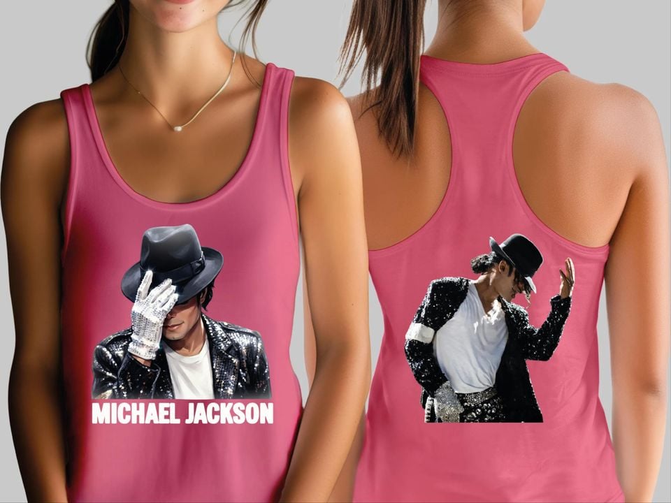 Michael Jackson Graphic Tank Top, King Of Pop Music Fan Tank Top