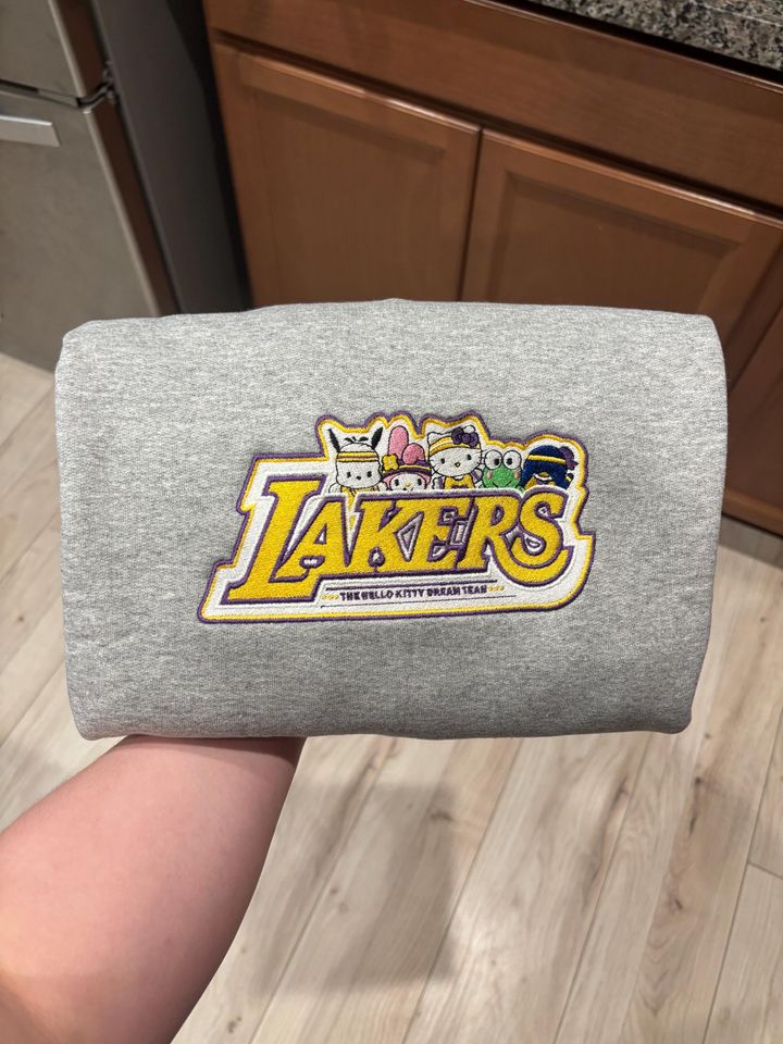Embroidered Kitty Basketball Sweatshirt