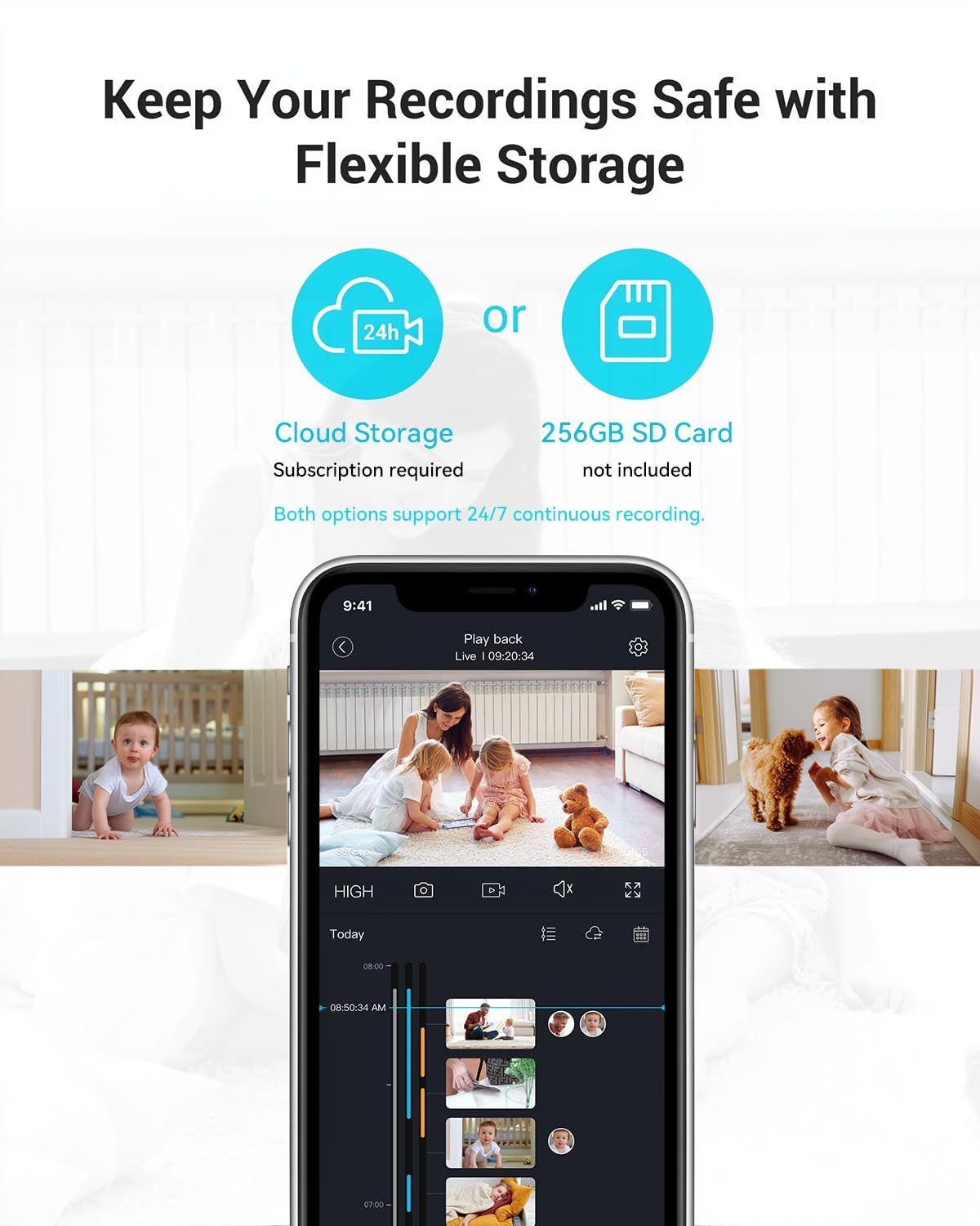 blurams 5G Cameras for Home Security, 2K Pet Camera with Phone App, 360° PTZ Indoor Camera w/Dual-Band WiFi6, Free Human/Motion/Sound Detection, 2-Way Talk, Night Vision, Compatible with Alexa, 2Pack