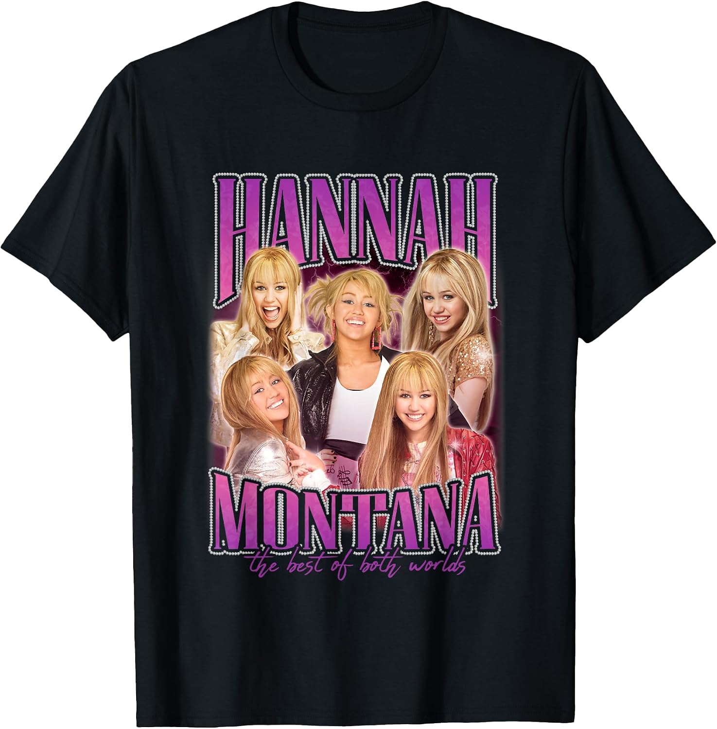 Hannah Montana The Best Popstar Collage Chest Poster T-Shirt