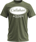 Callahan Auto Parts T-Shirt Funny Vintage Movie T Shirts Retro Classic Heather 80s Movie T Shirts for Men
