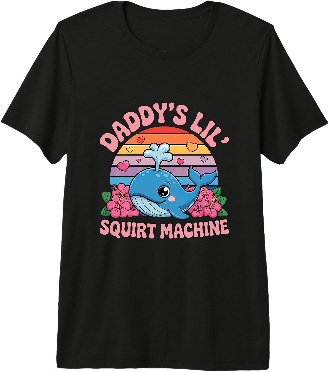 Funny Daddy Lil Squirt Machine Whale Retro Cute