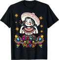 Cinco De Mayo Mexican Poncho 5 De Mayo Anime Cute Girl T-Shirt