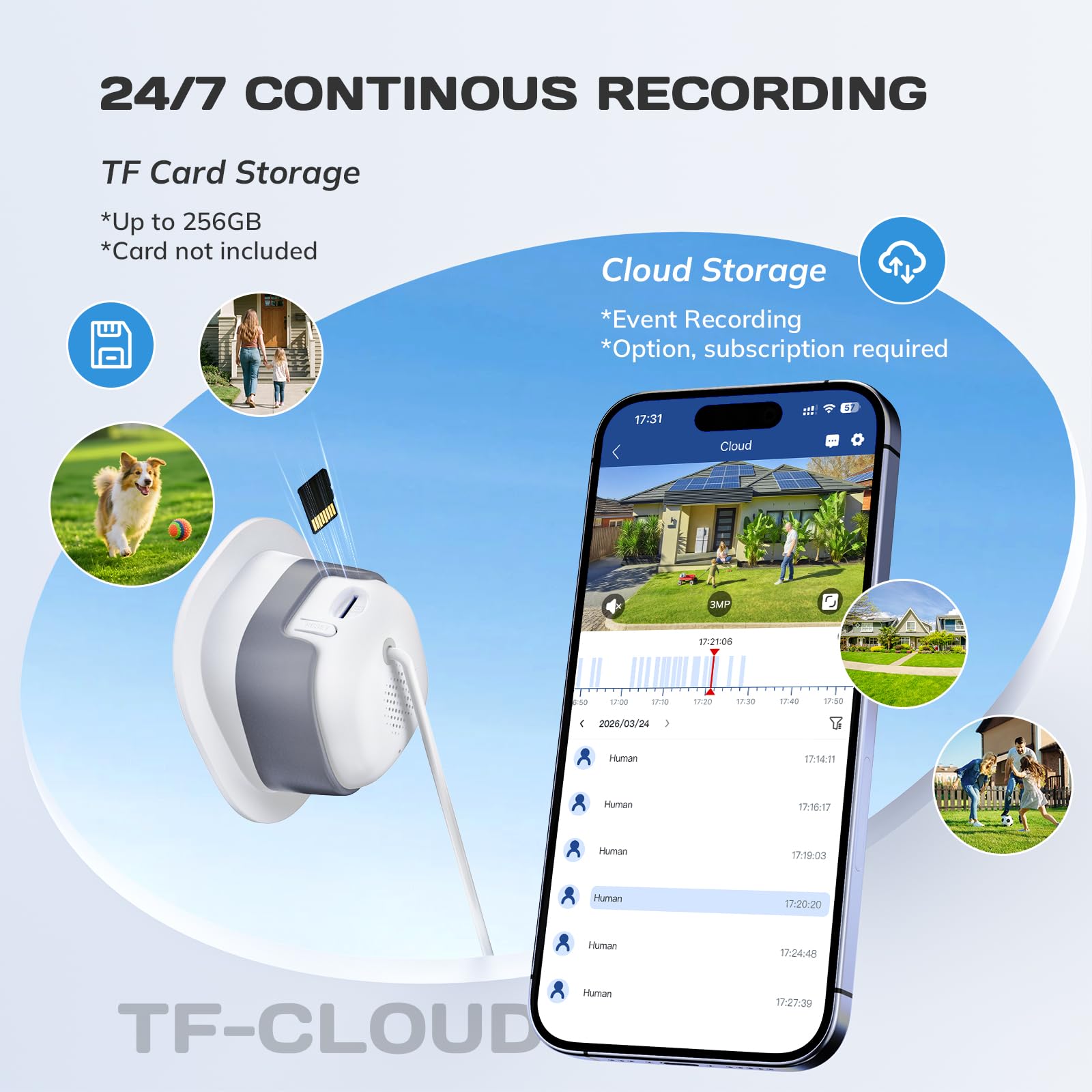 VIMTAG 2.5K Cameras for Home Security Outdoor/Indoor, Color Night Vision Security Camera for Baby/Pet/Dog/Nanny, Light/Siren, Motion Detection, 2-Way Audio, Work with Alexa, Cloud/Card Storage, 2Pcs