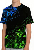 Boys Athletic T-Shirt Dry Fit - Moisture Wicking Crew Neck Rash Guard Tees for Soccer, Gym, Sports, Size 7-14