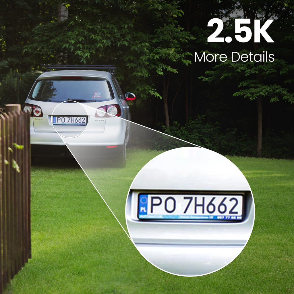 VIMTAG 2.5K Cameras for Home Security Outdoor/Indoor, Color Night Vision Security Camera for Baby/Pet/Dog/Nanny, Light/Siren, Motion Detection, 2-Way Audio, Work with Alexa, Cloud/Card Storage, 2Pcs