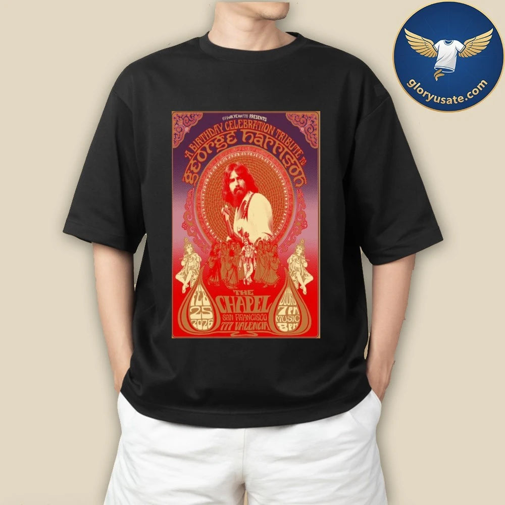 A Birthday Celebration Tribute to George Harrison February 25 2026 Tour Poster Shirt