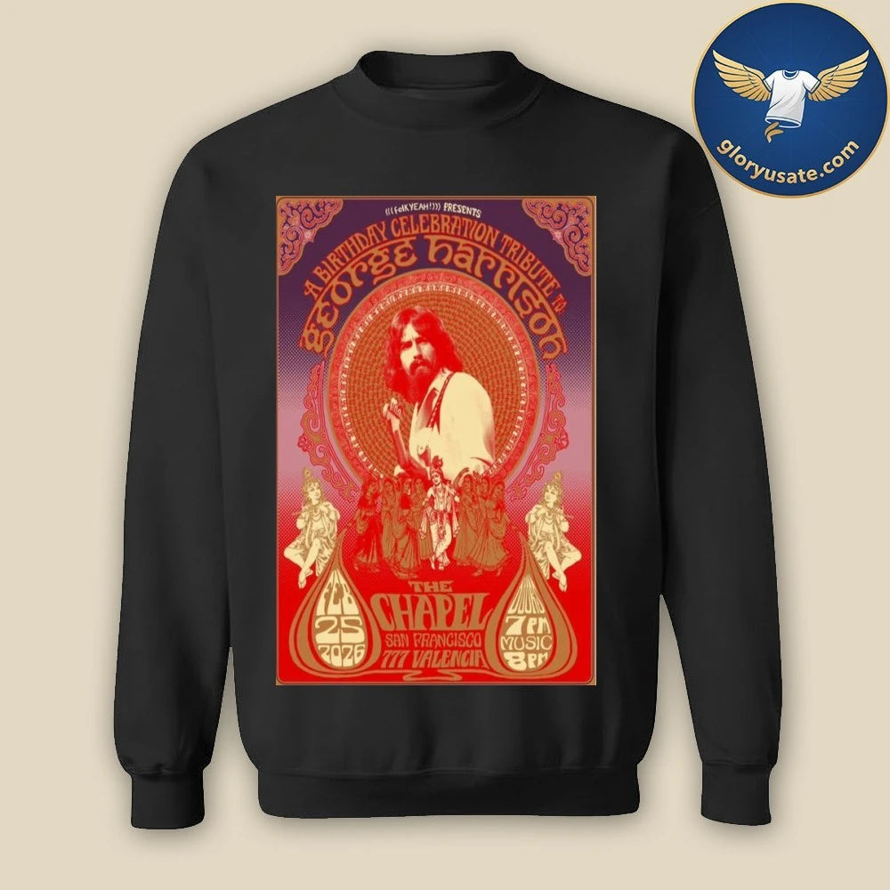 A Birthday Celebration Tribute to George Harrison February 25 2026 Tour Poster Shirt
