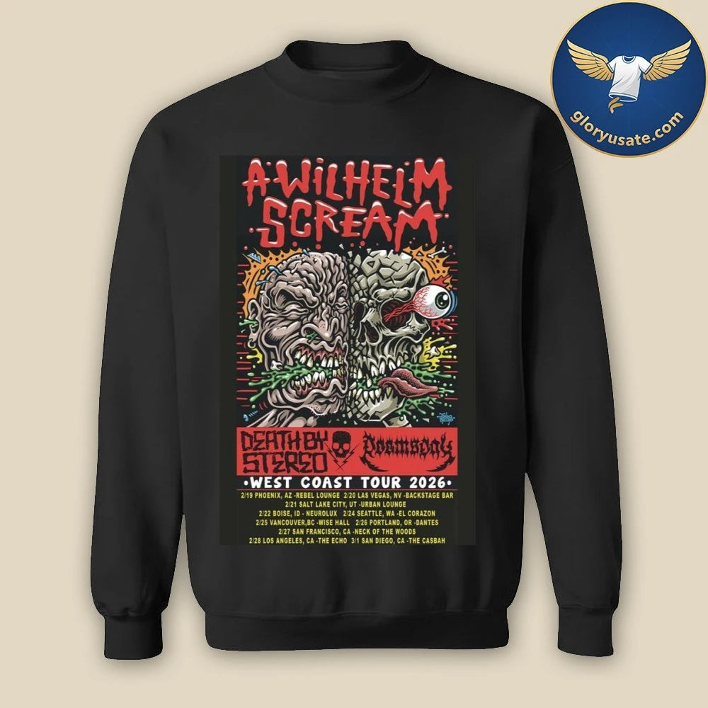 A Wilhelm Scream West Coast Tour 2026 Poster Shirt