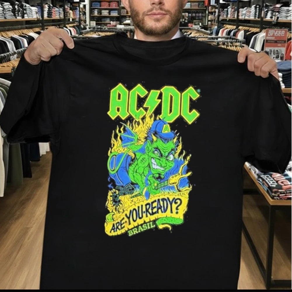AC DC PWR Up Tour 2026 Sao Paulo Pop Up Merch At Tokio Marine Hall On February 28 March 4 2026 Are You Ready Brasil T-Shirt