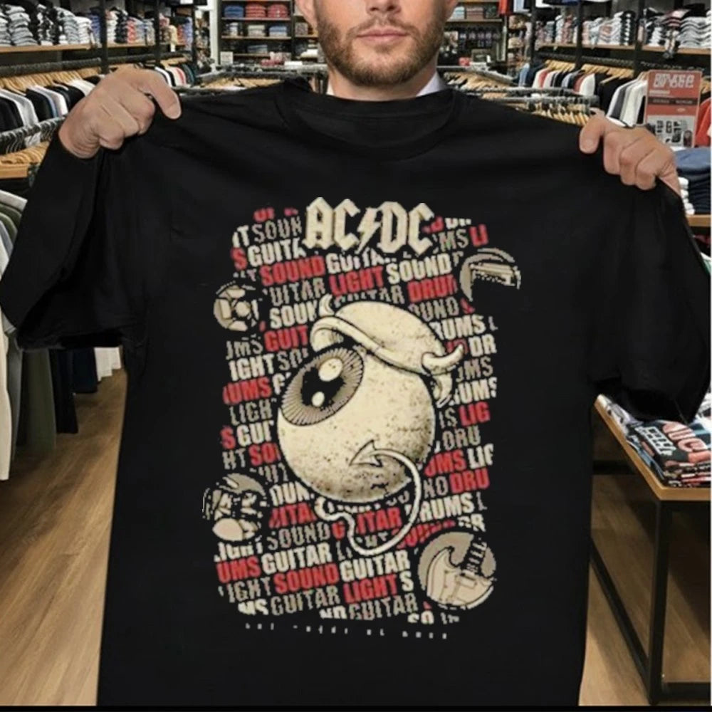 ACDC x Dr Bemoll Let There Be Rock Guitar Sound Light Shirt