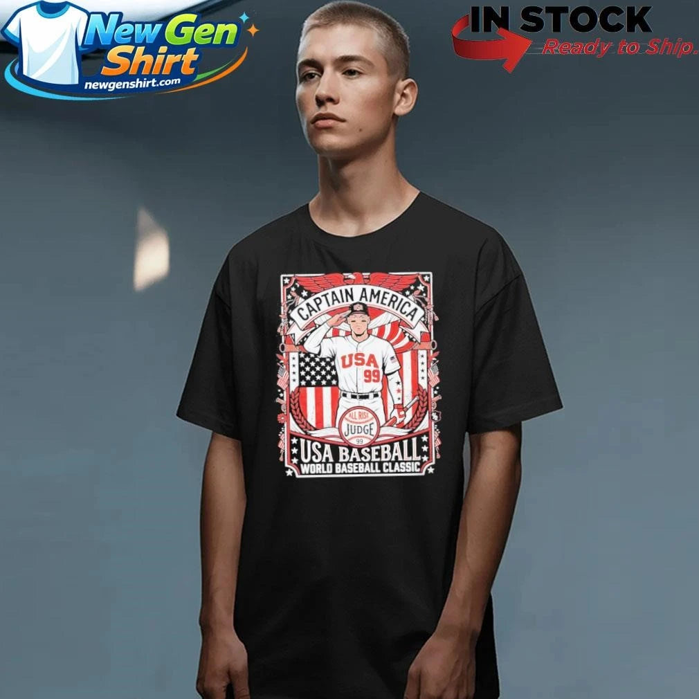 Aaron Judge Captain America Usa Baseball World Baseball Classic Shirt