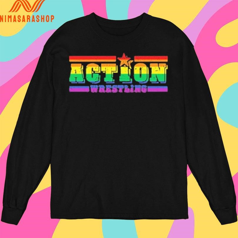 Action Wrestling Pride Rainbow Shirts