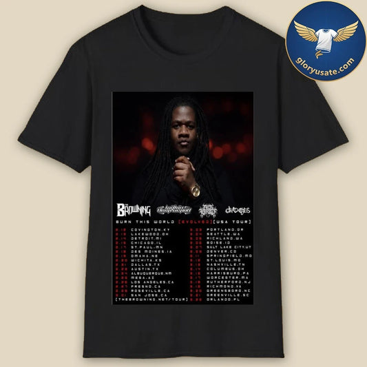 Akeem Bivens Burn This World Evolved USA Tour 2026 Poster Shirt