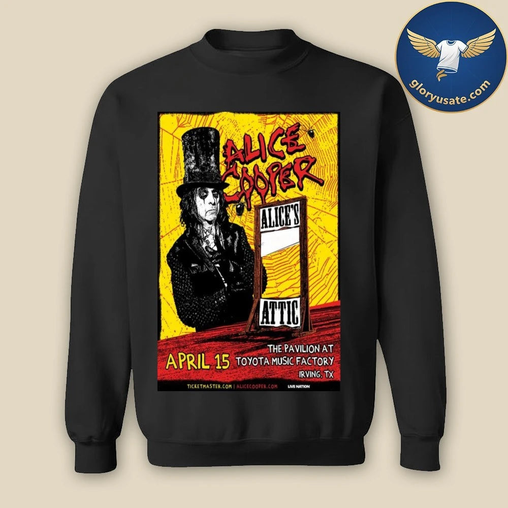 Alice Cooper Irving, TX April 15 2026 Tour Poster Shirt