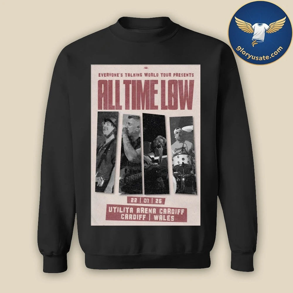 All Time Low Jan 22 2026 Utilita Arena Cardiff Wales Poster Shirt
