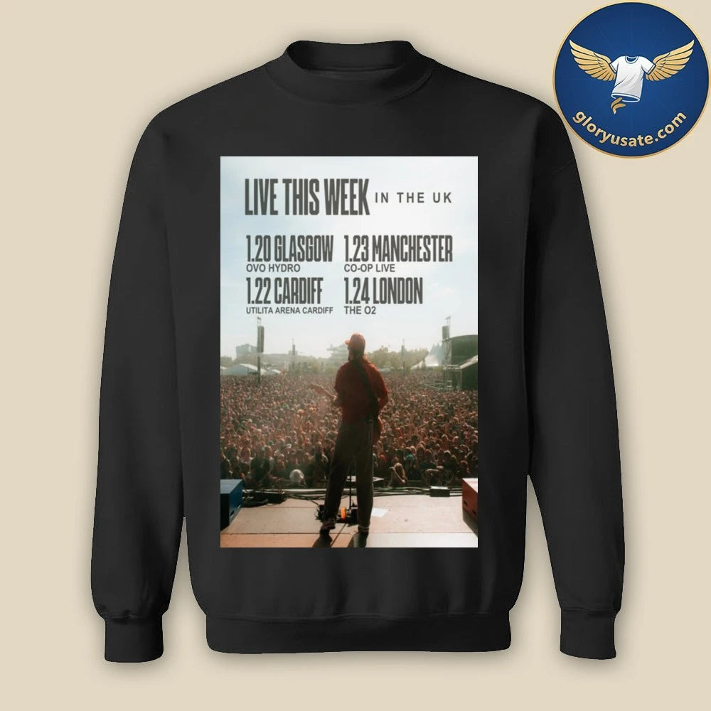 All Time Low Live This Week in The UK 2026 Show Poster Shirt