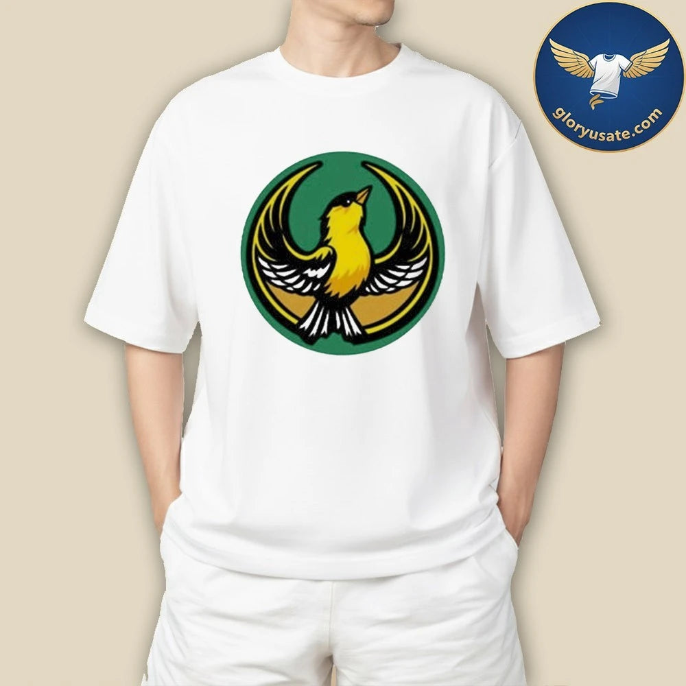 American Goldfinch Rebel Bird Resistance Emblem Graphic T-Shirt