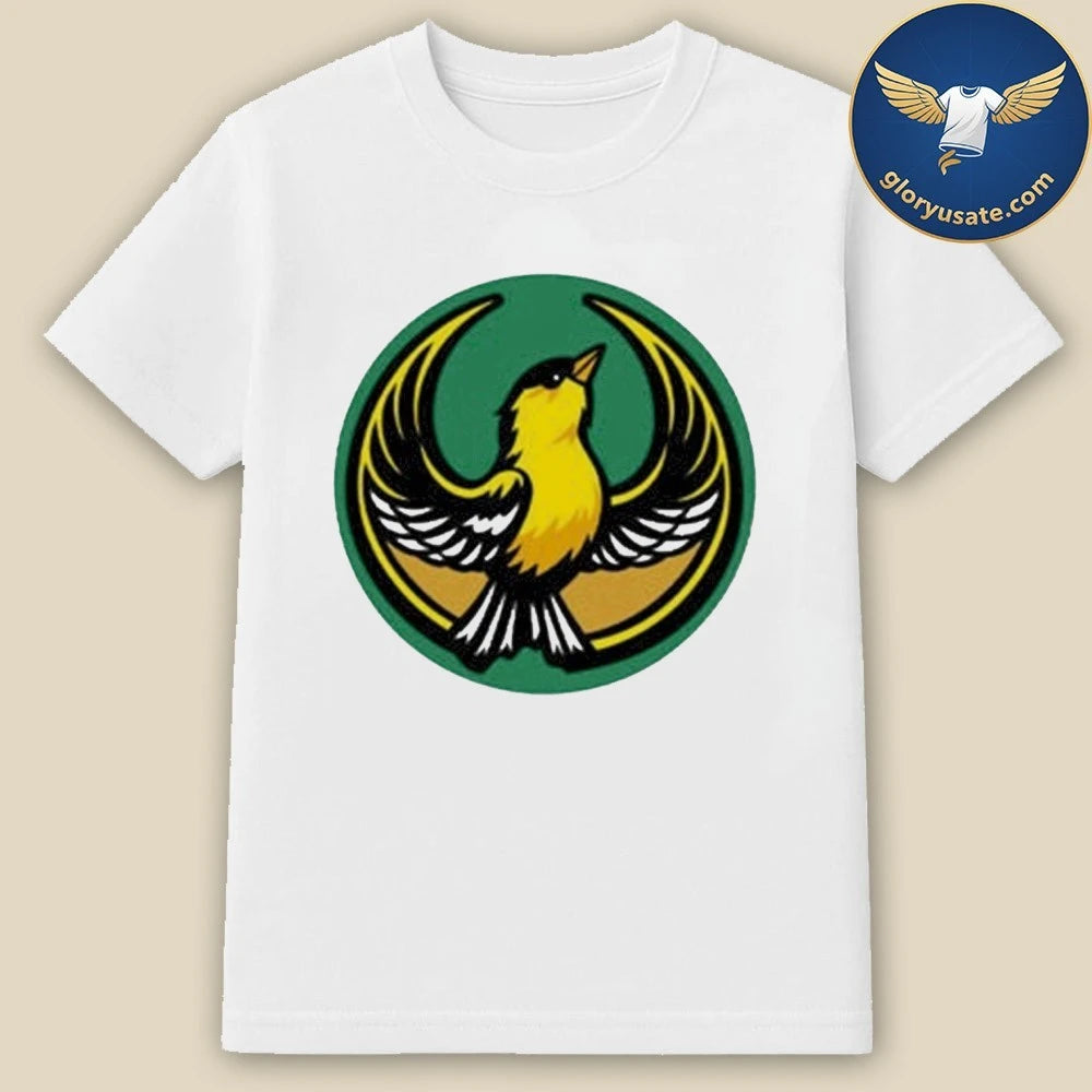 American Goldfinch Rebel Bird Resistance Emblem Graphic T-Shirt