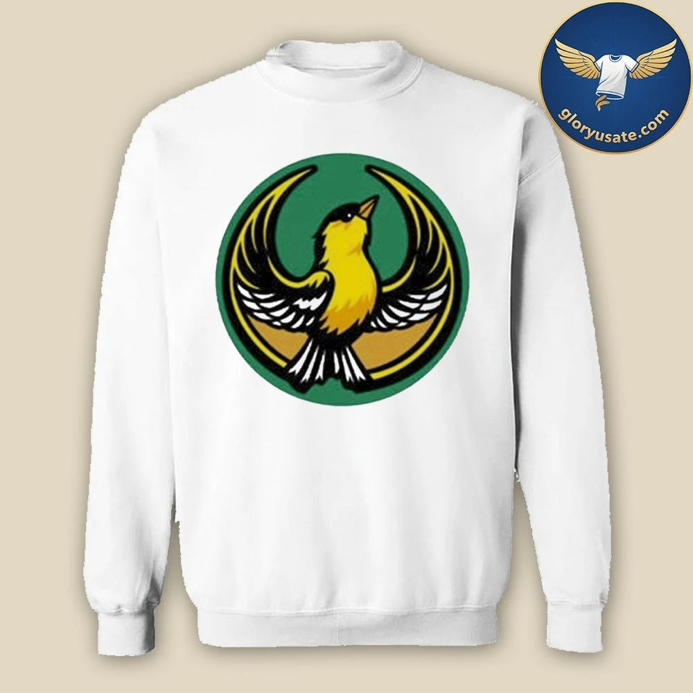 American Goldfinch Rebel Bird Resistance Emblem Graphic T-Shirt