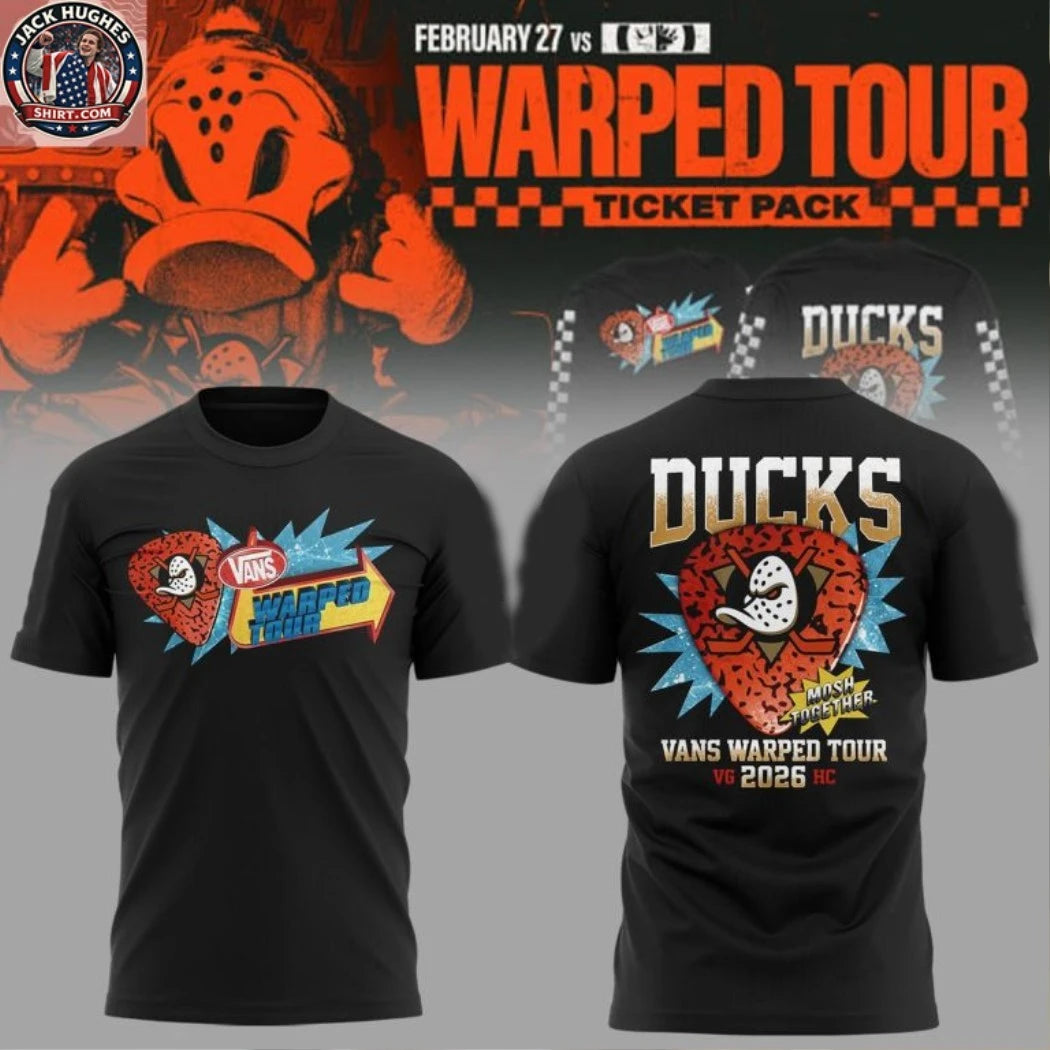 Anaheim Ducks x Vans Warped Tour 2026 Logo Two Sided Hoodie Shirt