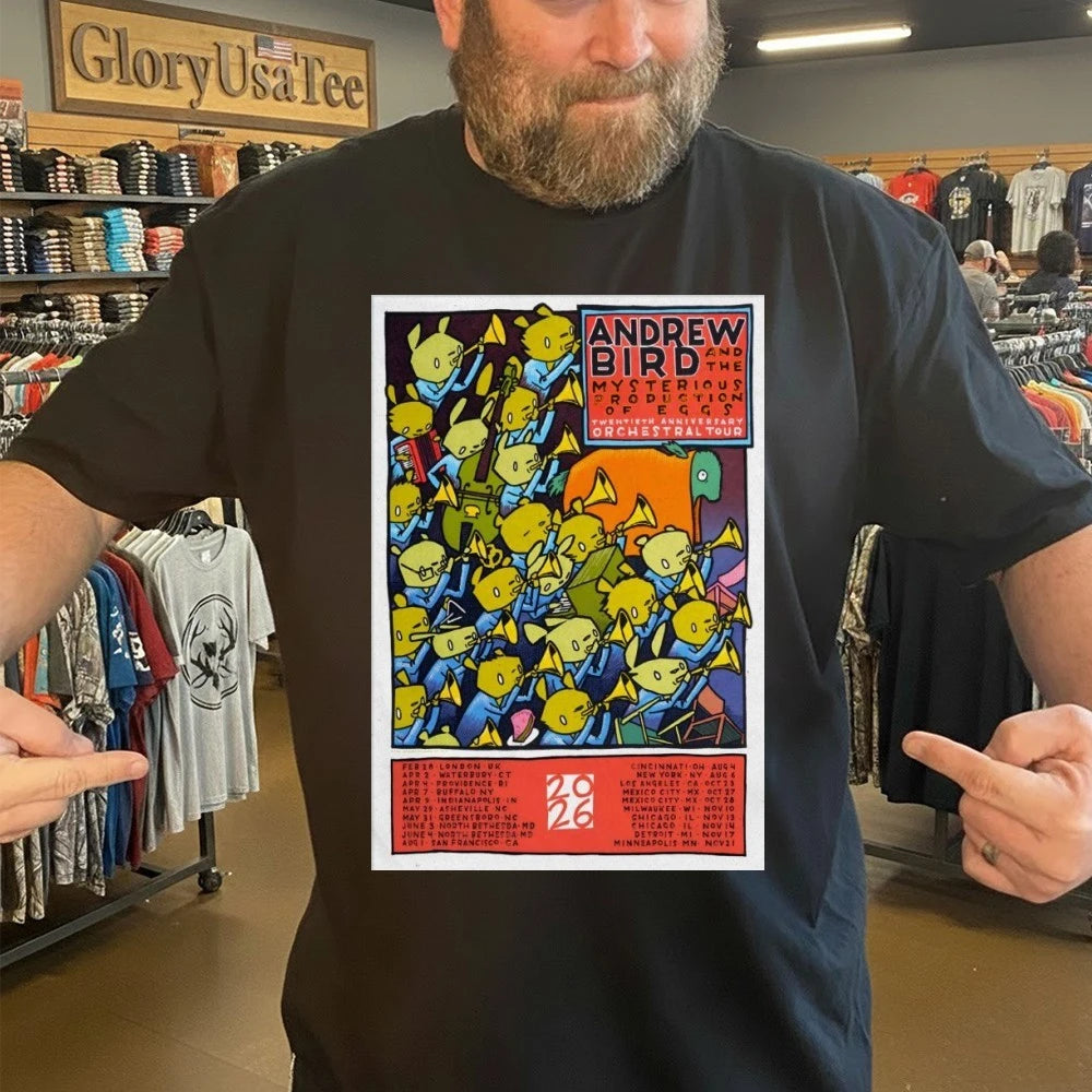 Andrew Bird 2026 The Mysterious Production Of Eggs Orchestral Tour Poster Shirt