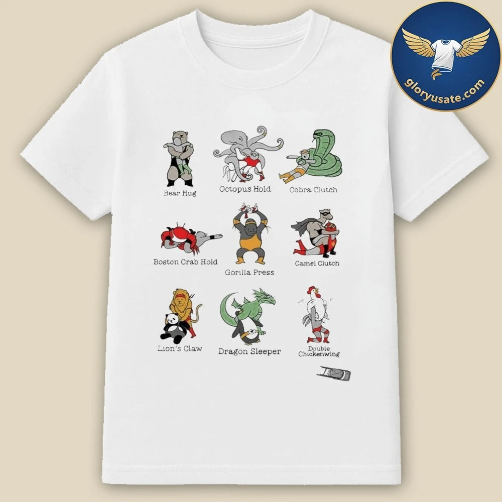 Animals Performing Wrestling Moves Named After Themselves Shirt
