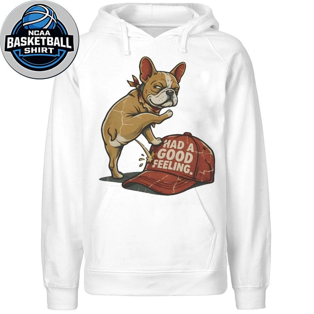 Anti-Trump French Bulldog Peeing on Red Hat Had a Good Feeling Charlie Kirk Meme T-Shirt