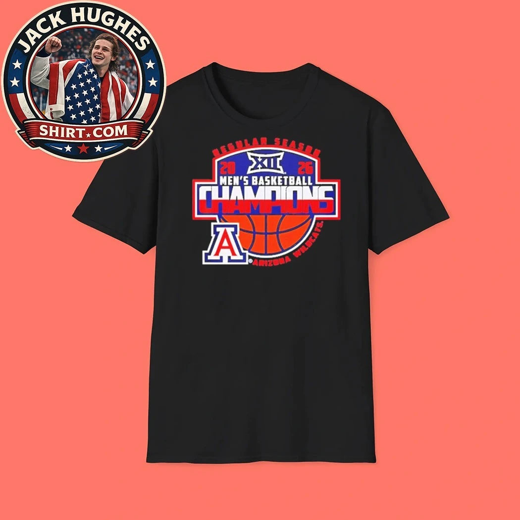 Arizona Wildcats 2026 Big 12 Men’s Basketball Regular Season Champions Logo T-Shirt