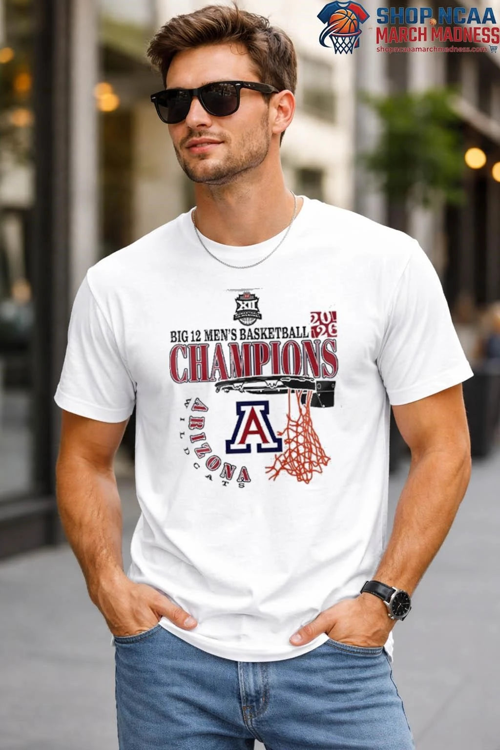 Arizona Wildcats Big 12 Men’s Basketball Tournament Championship 2026 T-Shirt Men’s Basketball Tournament Championship 2026