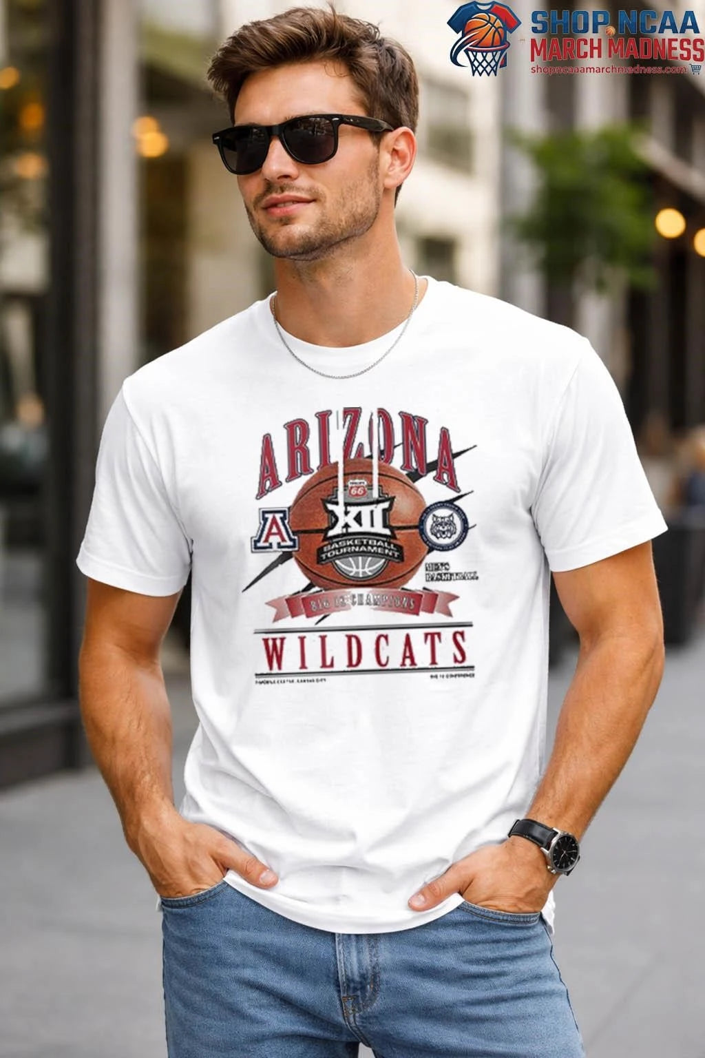 Arizona Wildcats Big 12 Men’s Basketball Tournament Championship 2026 T-Shirt