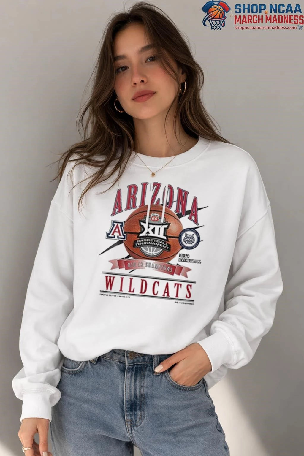 Arizona Wildcats Big 12 Men’s Basketball Tournament Championship 2026 T-Shirt