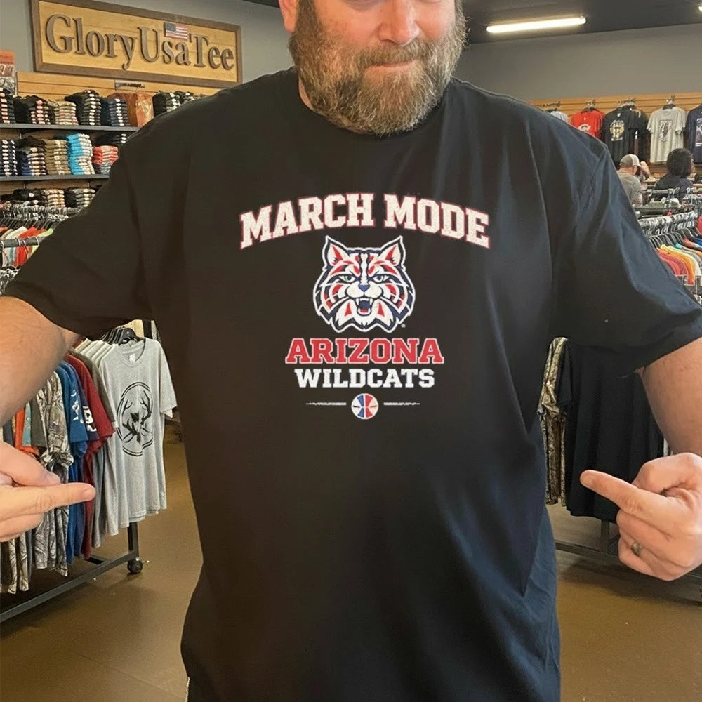 Arizona Wildcats March Mode for Game Day and Tournament Basketball Shirt