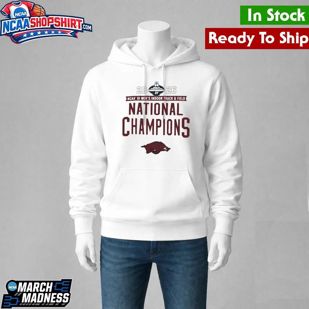 Arkansas Razorbacks 2026 NCAA Men’s Indoor Track &amp; Field National Champions Shirt