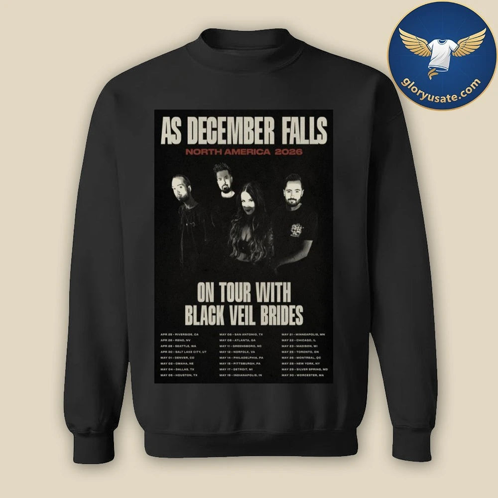 As December Falls North America 2026 Poster Shirt